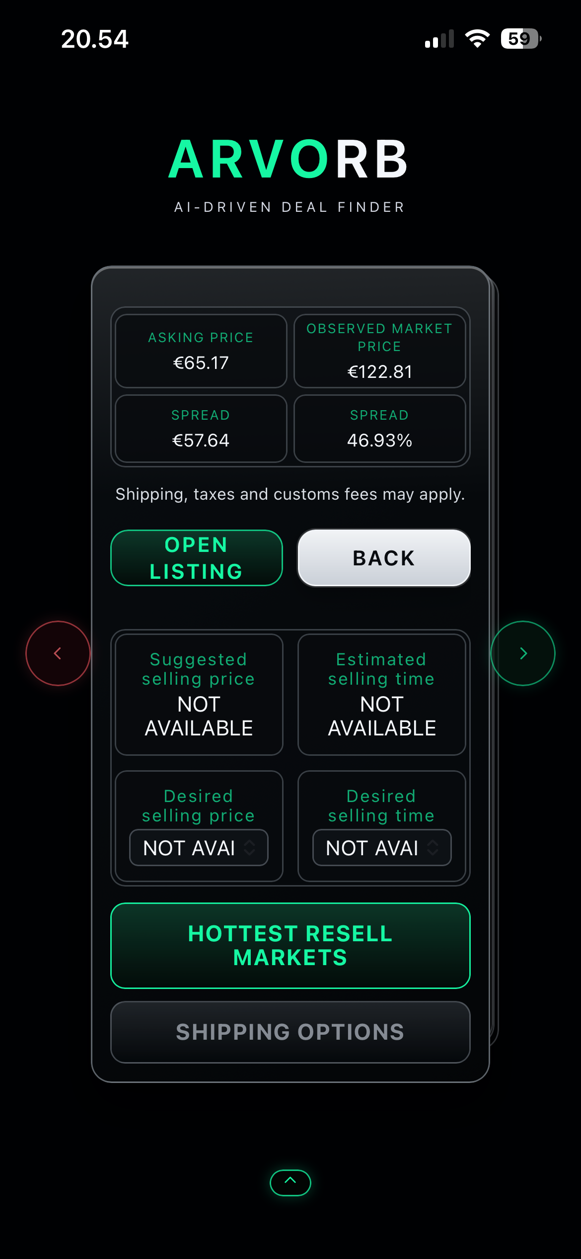 ARVORB offer details